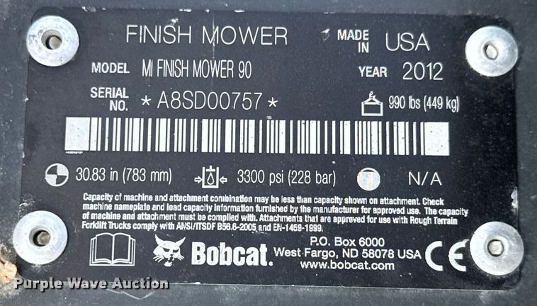 image for item EM8037 2012 Bobcat 90