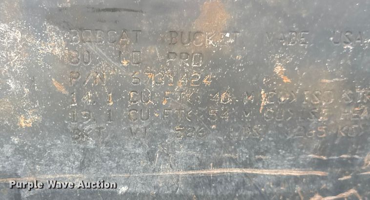 image for item EM8043 Bobcat 80 Lo Pro skid steer bucket