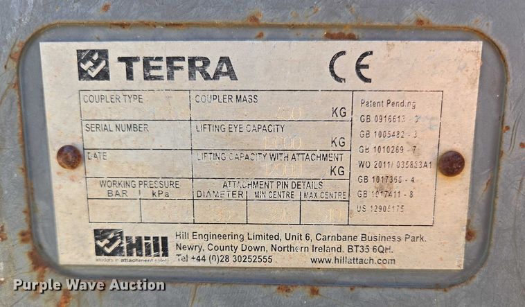image for item EN2053 TEFRA MATEF-025T043A hydraulic quick coupler