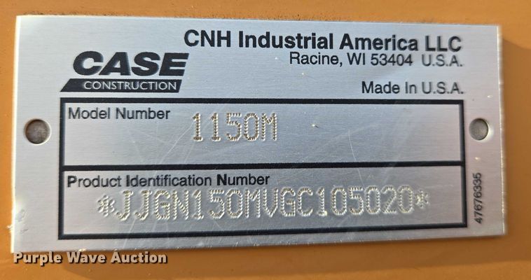 image for item EN8312 2016 Case 1150M WT dozer