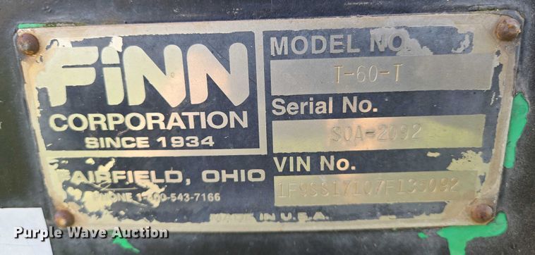 image for item EN8316 2007 Finn T-60 hydroseeder