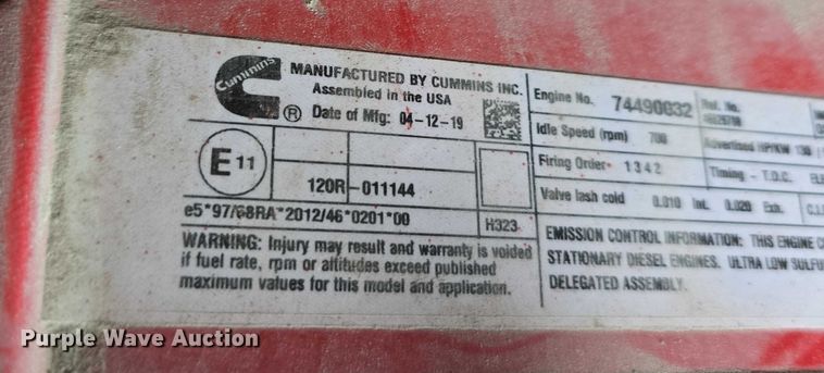 image for item EO1578 2019 Doosan P425/HP375WCU-T4F air compressor