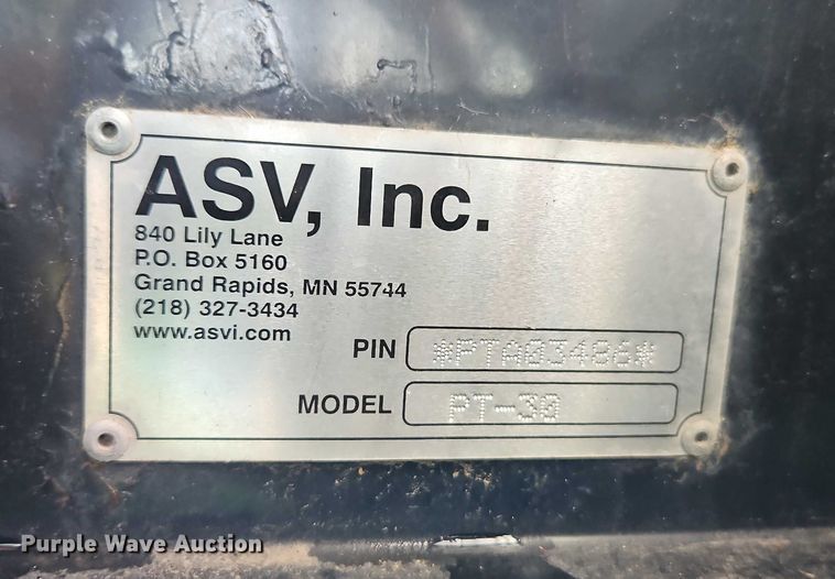 image for item EO4586 2008 ASV PT-30 tracked skid steer loader