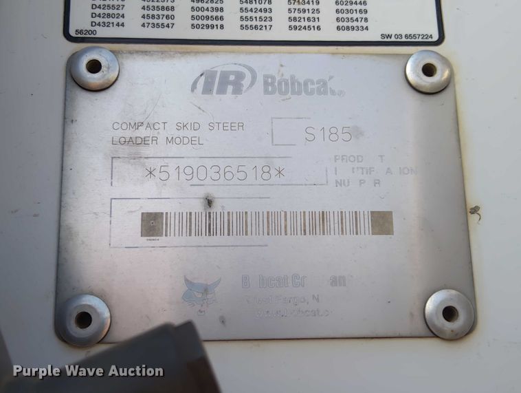 image for item EQ1407 2003 Bobcat S185 skid steer loader