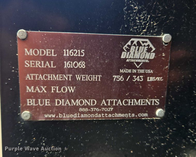 image for item EQ2611 Blue Diamond 116215 skid steer broom