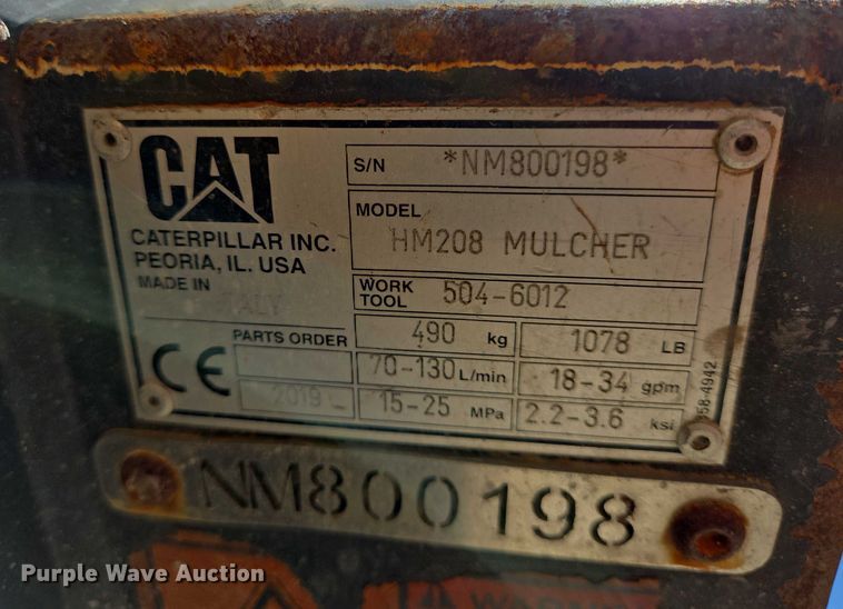 image for item EQ2615 Caterpillar HM208 Mulcher 