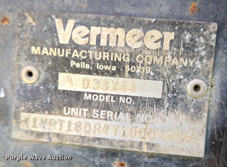 image for item EQ4089 2000 Vermeer D33x44 directional boring unit