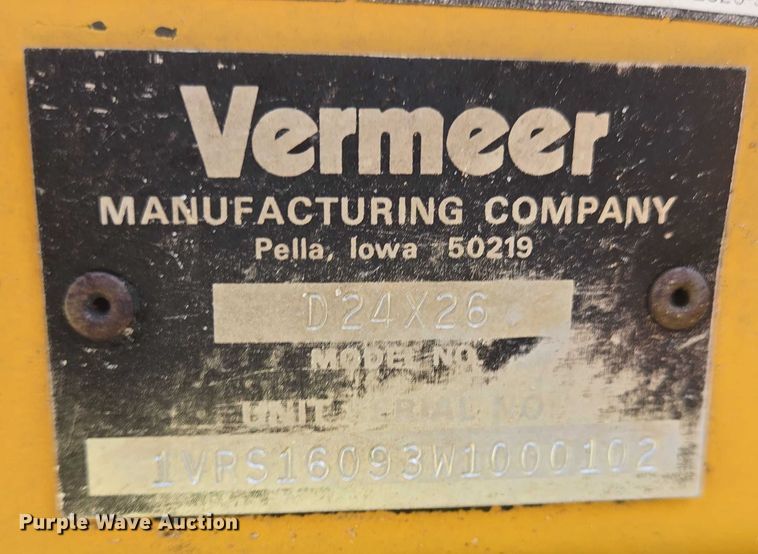 image for item EQ4093 1998 Vermeer D24X26 directional boring unit
