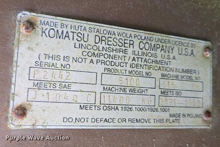 image for item EQ4094 Komatsu 515CCH wheel loader