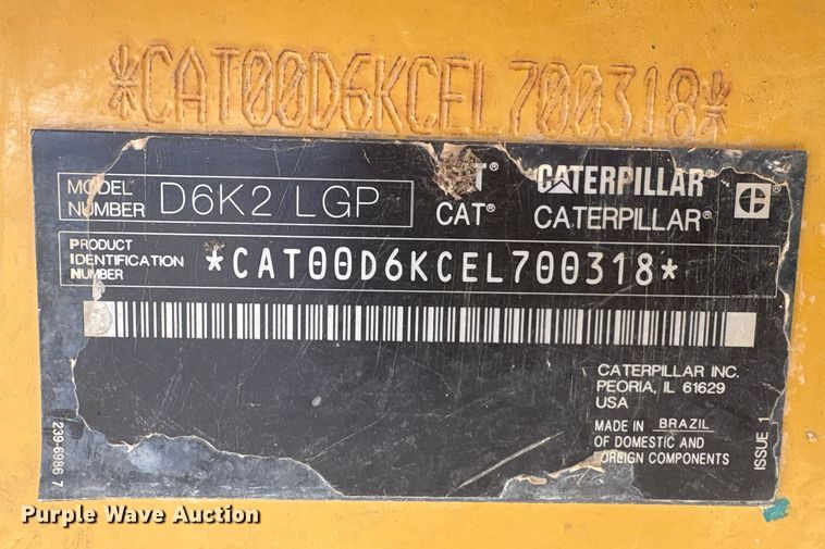 image for item ET7039 2018 Caterpillar D6K2 LPG dozer