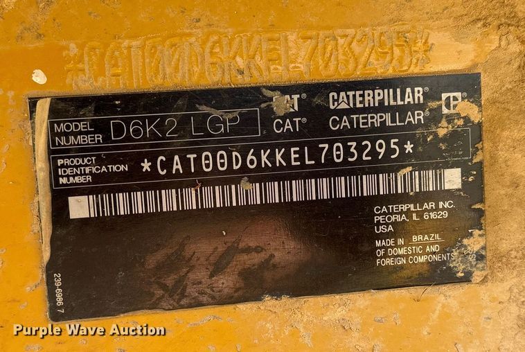 image for item ET7040 2019 Caterpillar D6K2 LGP dozer