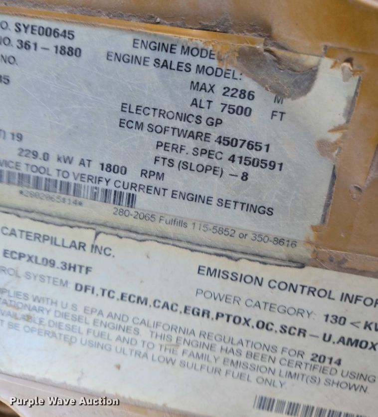 image for item FB9414 2014 Caterpillar 966M wheel loader