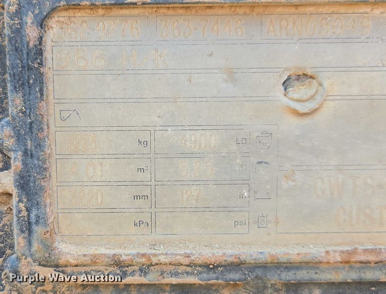 image for item FB9415 2011 Caterpillar 966K wheel loader