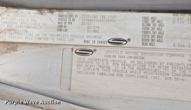 image for item FB9418 2008 Sterling L8500 fuel / lube truck