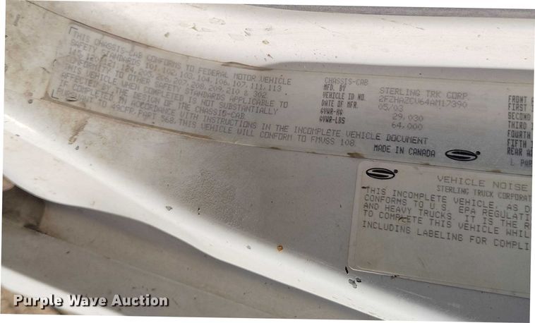 image for item IP9634 2004 Sterling L-Line volumetric concrete mixer truck