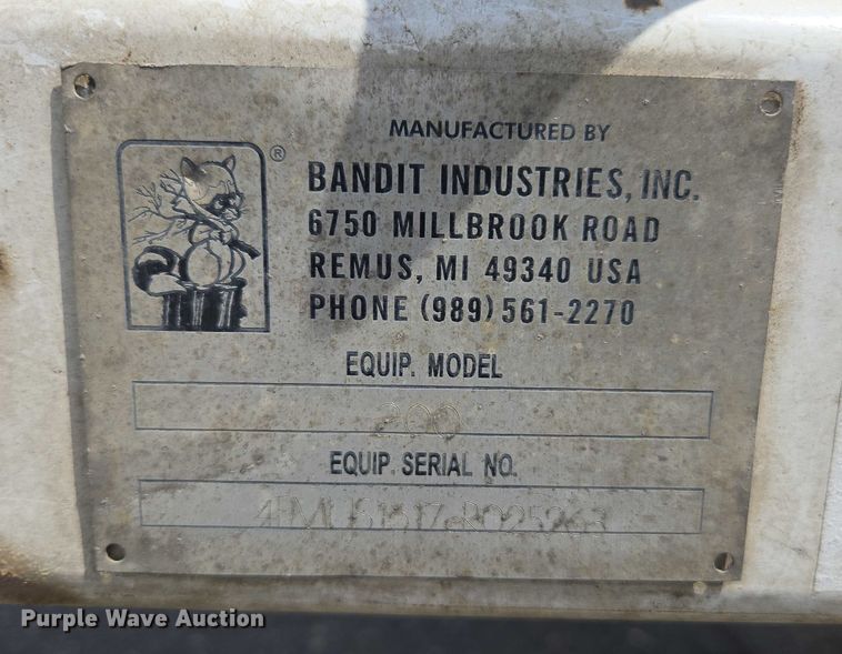 image for item YA0770 2014 Bandit 200 wood chipper