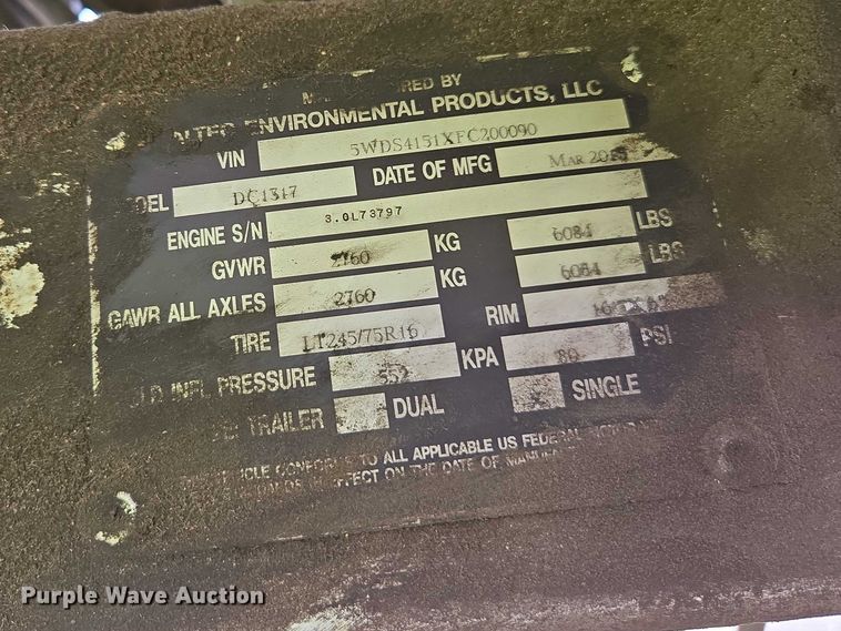 image for item YA0771 2015 Altec DC 1317 wood chipper