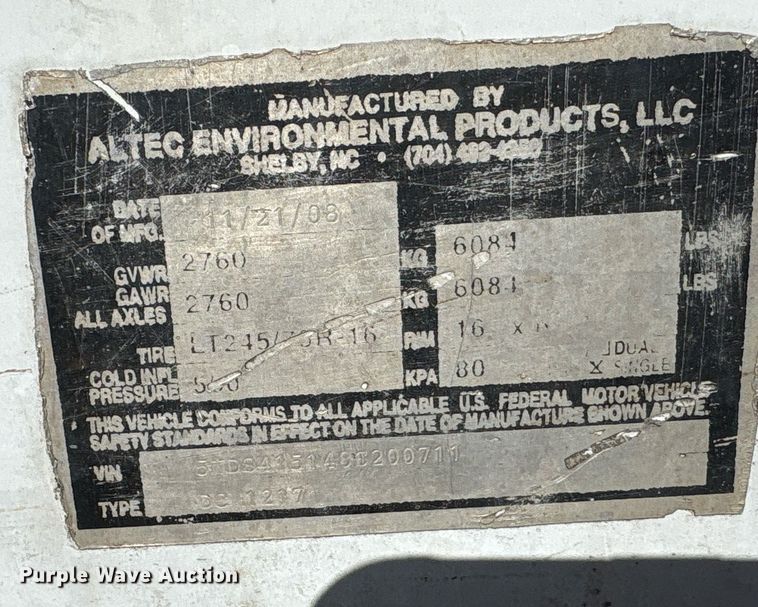 image for item YA0772 2008 Altec DC 1217 wood chipper