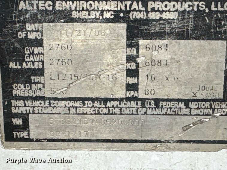 image for item YA0772 2008 Altec DC 1217 wood chipper