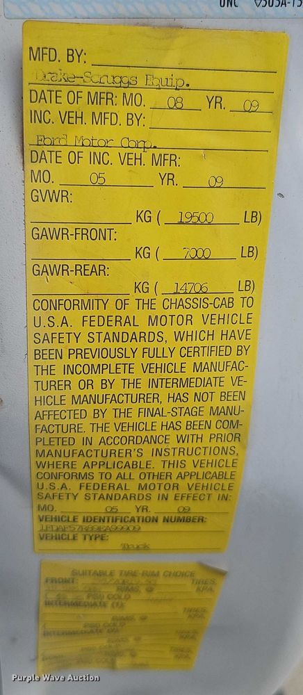 image for item DR3950 2009 Ford F550 XL Super Duty bucket truck