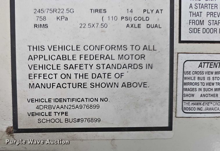 image for item DR3952 2005 IC Corporation FE300 school bus