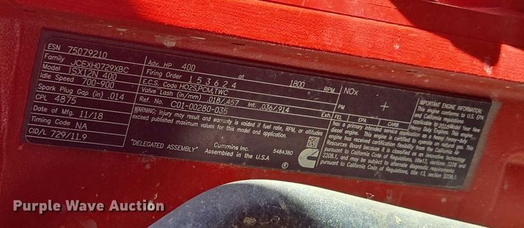 image for item DS4302 2019 Freightliner 114SD dump truck