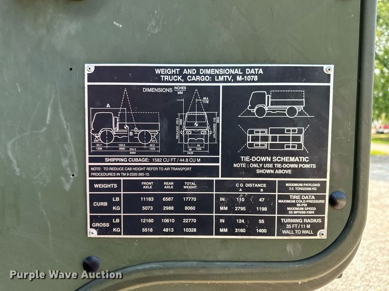 image for item DS4344 1997 Stewart and Stevenson Services INC M1078 flatbed truck