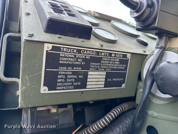 image for item DS4344 1997 Stewart and Stevenson Services INC M1078 flatbed truck