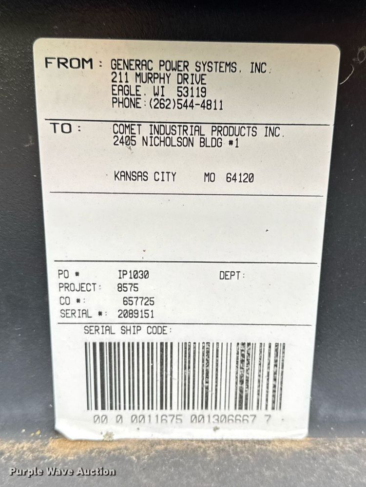 image for item DV4176 Generac SD0080-G364.5D18EPYYC generator