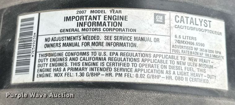 image for item DW3425 2007 Chevrolet Silverado 2500HD utility bed pickup truck