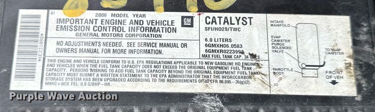 image for item DW3427 2006 Chevrolet Silverado 2500HD utility bed pickup truck