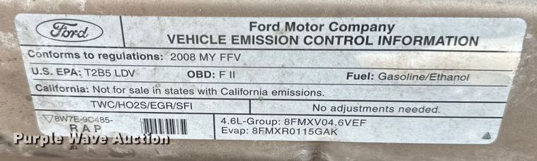 image for item DW3429 2008 Ford Crown Victoria Police Interceptor 