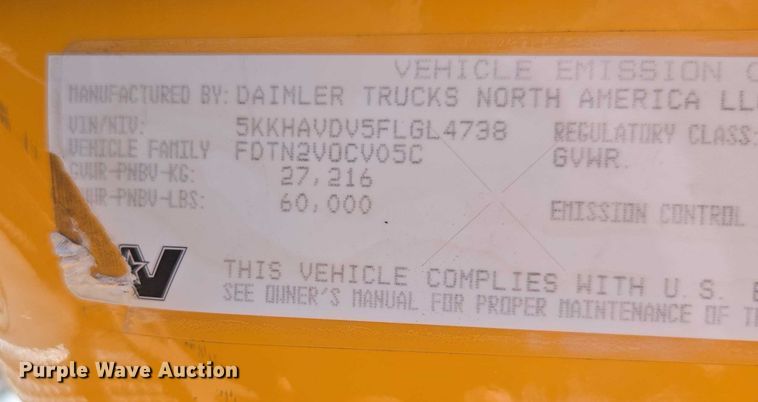 image for item DY0394 2015 Western Star 4700SF dump truck