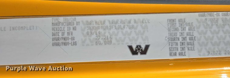 image for item DY0394 2015 Western Star 4700SF dump truck