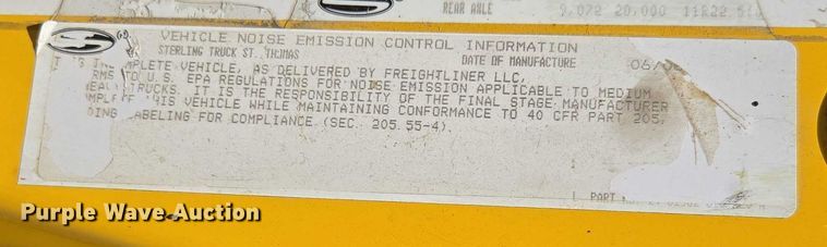 image for item DY0395 2009 Sterling L-Line dump truck