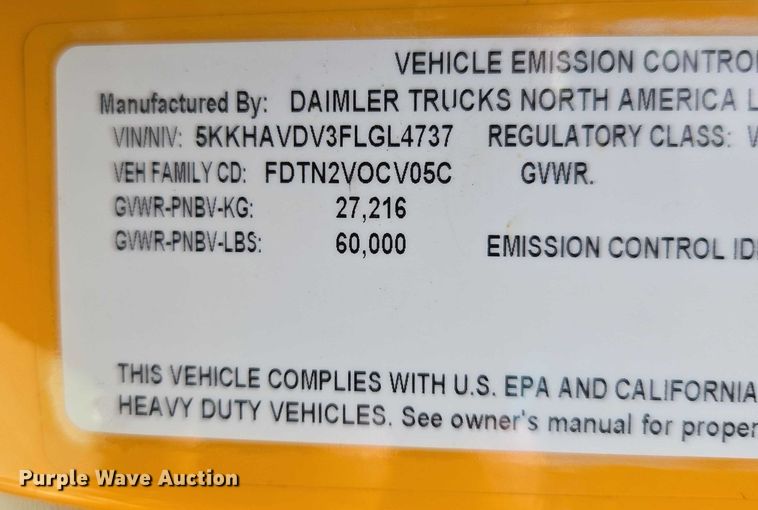 image for item DY0401 2015 Western Star 4700SF dump truck