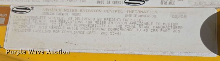 image for item DY0403 2008 Sterling L-Line dump truck