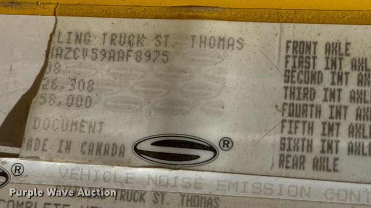 image for item DY0404 2009 Sterling L-Line dump truck