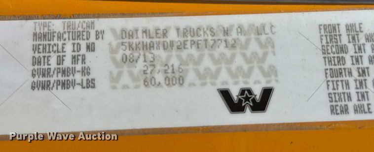 image for item DY0406 2014 Western Star 4700SB dump truck