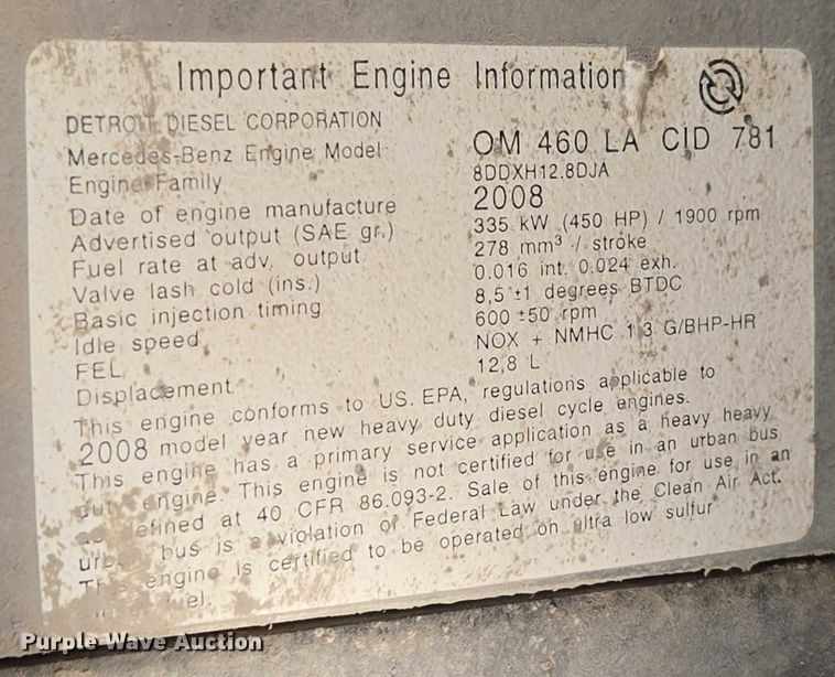 image for item DY0409 2009 Sterling L-Line dump truck