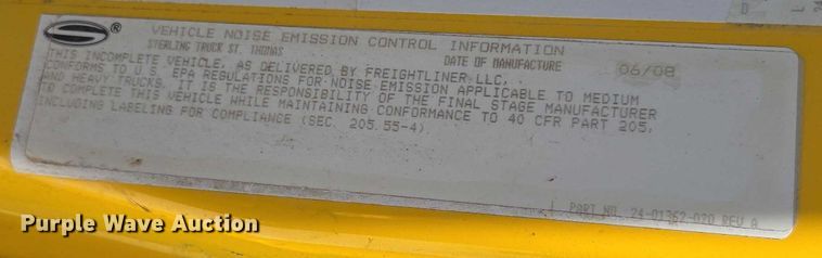 image for item DY0409 2009 Sterling L-Line dump truck