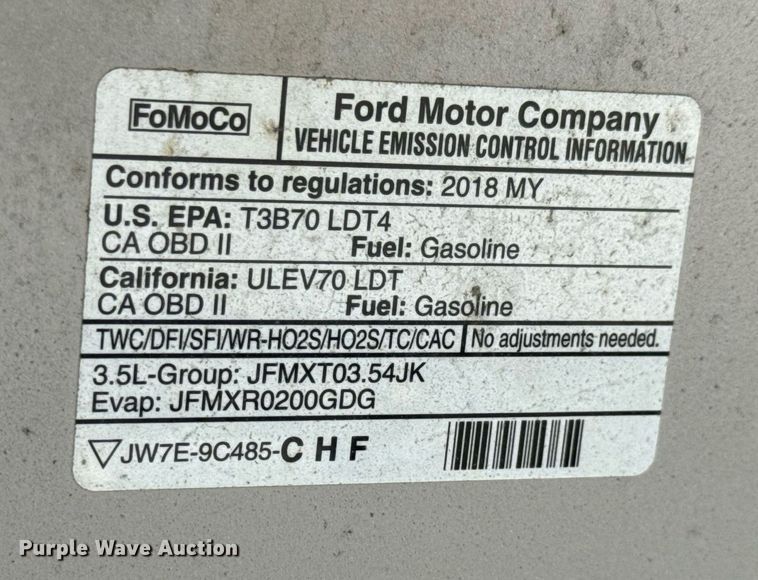 image for item DY0412 2018 Ford F150 Police Responder pickup truck