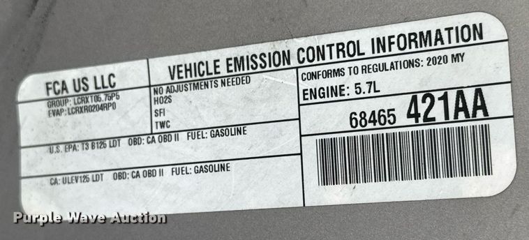 image for item DY0414 2020 Dodge Durango SUV