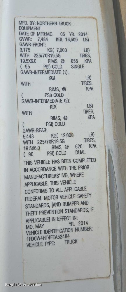 image for item DY1083 2015 Ford F450 Crew Cab utility / service truck