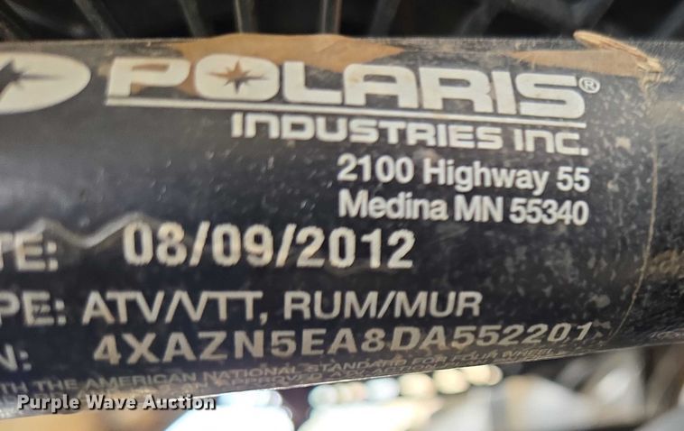 image for item DY1084 2013 Polaris Sportsman 550 EFI ATV