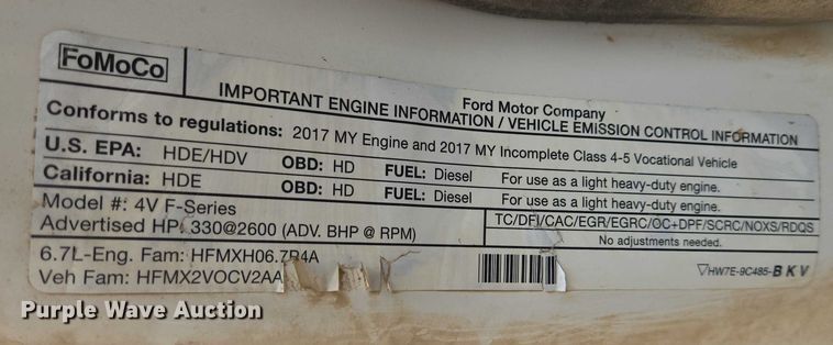 image for item DY1085 2017 Ford F550 Crew Cab utility / service truck