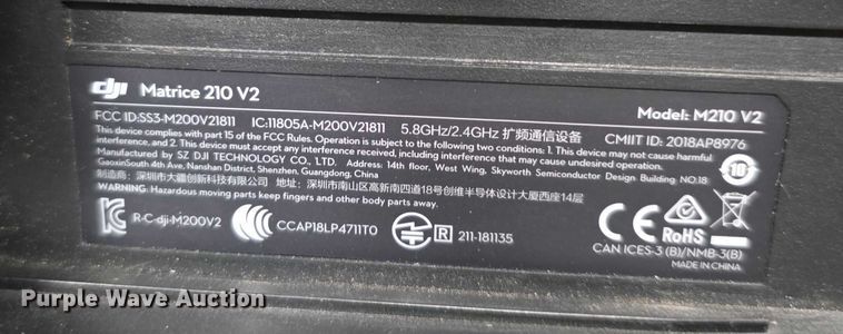 image for item DZ6073 DJI Matrice 210 V2 drone