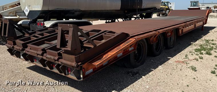 image for item DZ8532 1987 Trail King TK80-4560 drop deck equipment trailer
