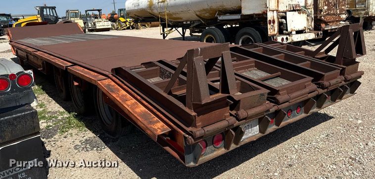 image for item DZ8532 1987 Trail King TK80-4560 drop deck equipment trailer