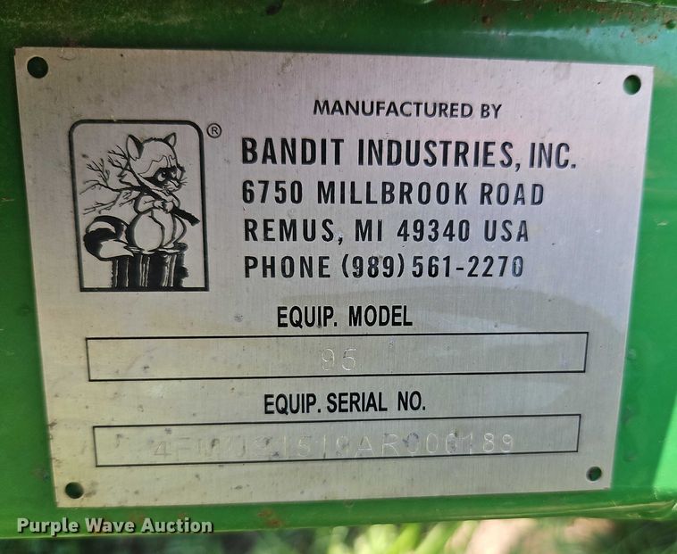 image for item EB8214 2010 Bandit 95 XP wood chipper